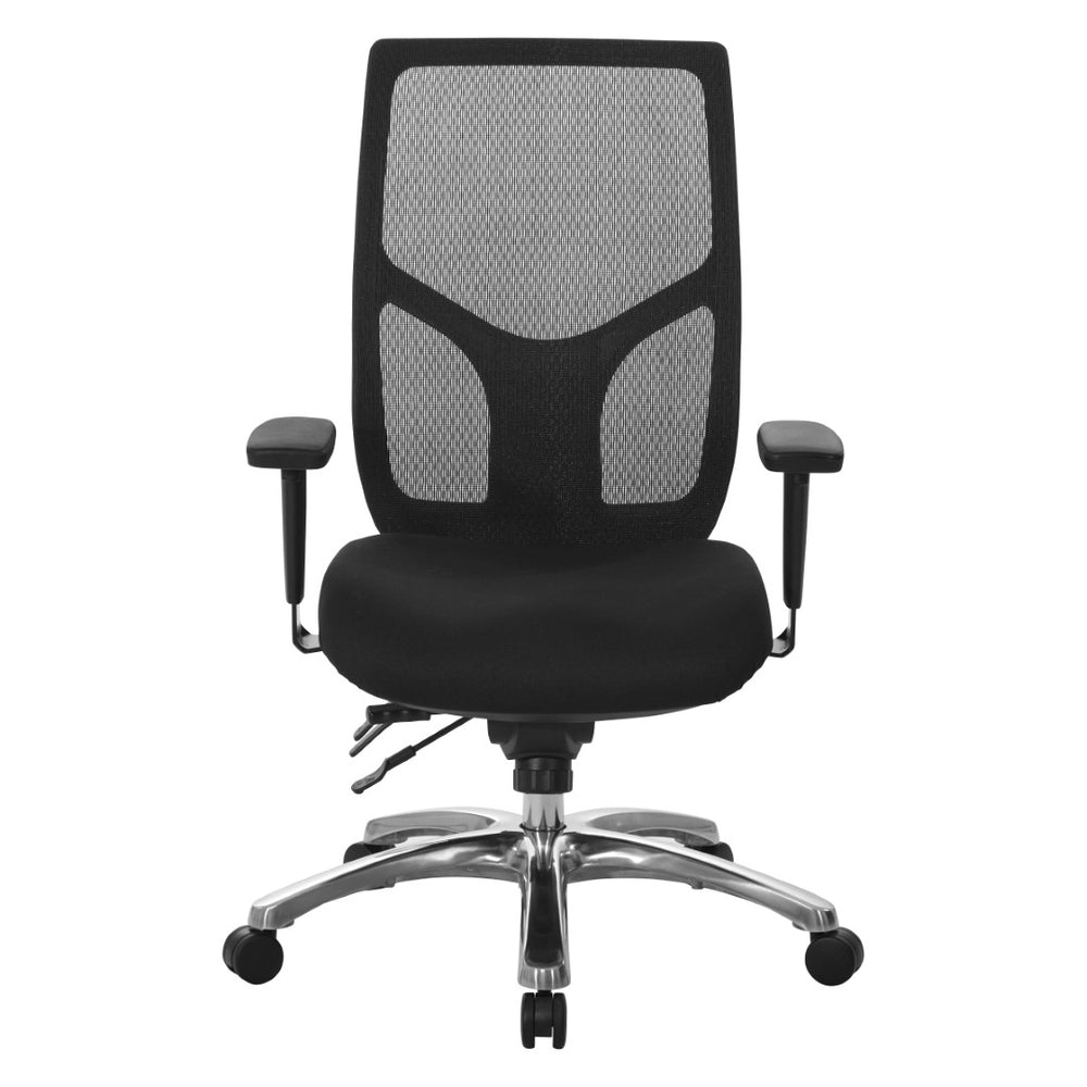 OSP Home Furnishings Progrid Ergonomic Mesh High-back Office Chair with Lumbar Support and Aluminum Base 99893-30
