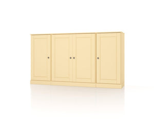 HomeRoots 65 Inch Solid Wood Sideboard with Two Drawers Four Doors Spacious Dining Storage 754928