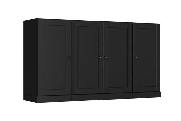 65 Inch Solid Wood Sideboard with Two Drawers Four Doors for Elegant Dining Storage