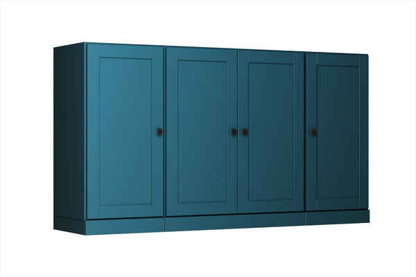 65 Inch Solid Wood Sideboard with Six Storage Compartments for Dining Room Decor