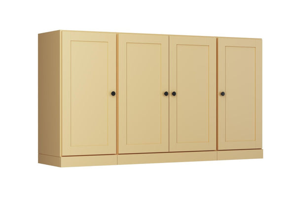 65 Inch Solid Wood Sideboard with Four Doors and Two Drawers for Dining Room Storage