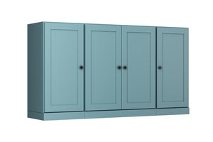 65 Inch Solid Wood Sideboard with Two Drawers Four Doors for Dining Room Storage