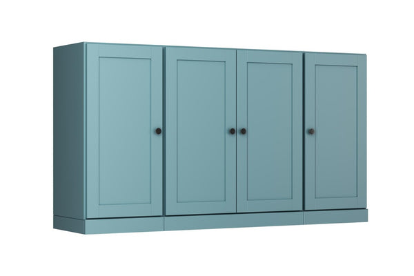 65 Inch Solid Wood Sideboard with Two Drawers Four Doors for Dining Room Storage