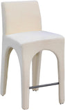 Gramercy Beige Linen Textured Fabric Stool 754Beige-C Meridian Furniture