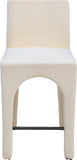 Gramercy Beige Linen Textured Fabric Stool 754Beige-C Meridian Furniture