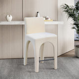 Gramercy Beige Linen Textured Fabric Stool 754Beige-C Meridian Furniture