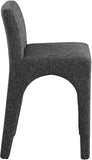 Gramercy Black Linen Textured Fabric Stool 754Black-C Meridian Furniture