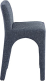 Gramercy Blue Linen Textured Fabric Stool 754Blue-C Meridian Furniture