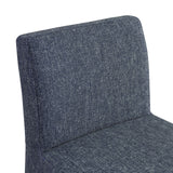 Gramercy Blue Linen Textured Fabric Stool 754Blue-C Meridian Furniture