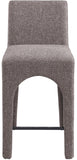 Gramercy Brown Linen Textured Fabric Stool 754Brown-C Meridian Furniture