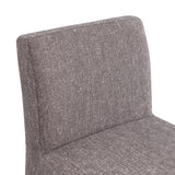 Gramercy Brown Linen Textured Fabric Stool 754Brown-C Meridian Furniture