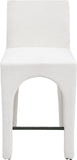 Gramercy Cream Linen Textured Fabric Stool 754Cream-C Meridian Furniture