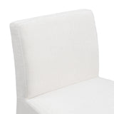 Gramercy Cream Linen Textured Fabric Stool 754Cream-C Meridian Furniture