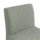 Gramercy Green Linen Textured Fabric Stool 754Green-C Meridian Furniture