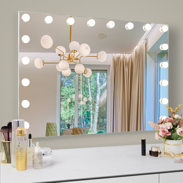 English Elm Vanity Mirror With 18 Led Lights, 3 Color Modes & Usb Charging – Perfect For Makeup & Grooming! W3660P373021-GIGA