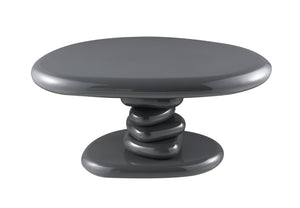 English Elm Charlene Lacquered Mdf End Table with Slim Metal Base for Modern Living Spaces B2726P415855