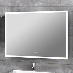 English Elm Aurorium Frameless Led Vanity Mirror with Defogger and Touch Controls for Spa Bathrooms B2731P478348