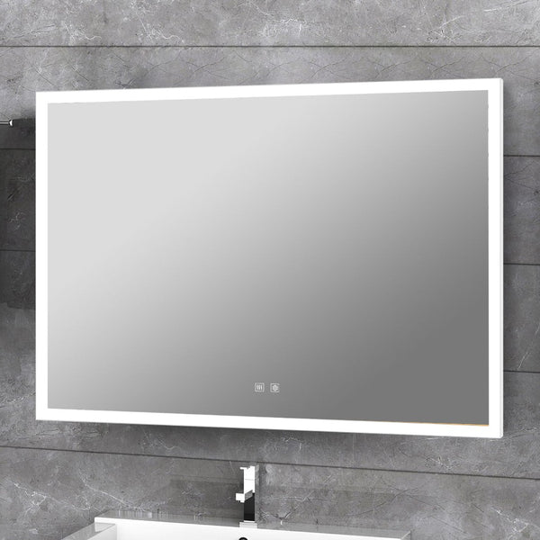 English Elm Aurorium Frameless Led Vanity Mirror with Defogger and Touch Controls for Spa Bathrooms B2731P478348