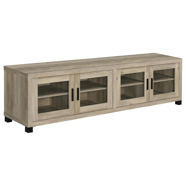 English Elm Arnaud Matte Black 3 Piece Entertainment Center with Media Towers for Living Room B062S01766