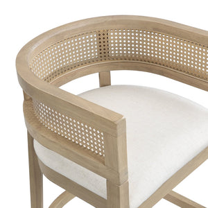 English Elm Christopher Knight Home® - Wood Upholstered Arm Counter Stools Set Of 2 - Beige & Natural Ash, Stylish & Comfortable Design N771P265580A