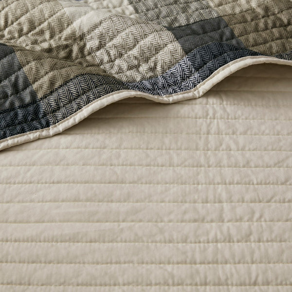 English Elm 6 Piece Reversible Plaid Daybed Cover Set with Herringbone Cabin Quilt, Twin Fit, Machine Washable Multicolor 17.72 L x 15.75 W x 7.48 H B035P266679