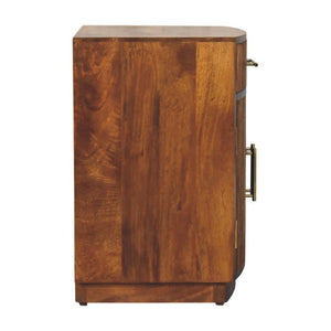 HomeRoots 24 Inch Solid Wood Single Drawer Nightstand for a Warm Bedroom Storage Solution 755323