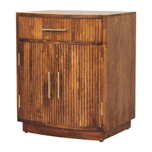 24 Inch Solid Wood Single Drawer Nightstand for a Warm Bedroom Storage Solution