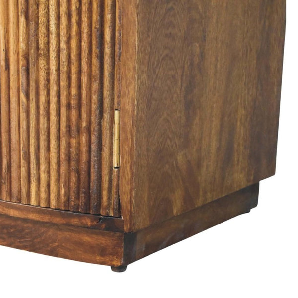 24 Inch Solid Wood Single Drawer Nightstand for a Warm Bedroom Storage Solution