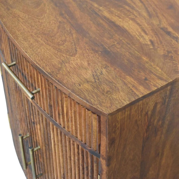 24 Inch Solid Wood Single Drawer Nightstand for a Warm Bedroom Storage Solution