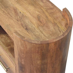20 Inch Solid Wood Single Drawer Nightstand in Warm Golden Brown Bedroom Storage