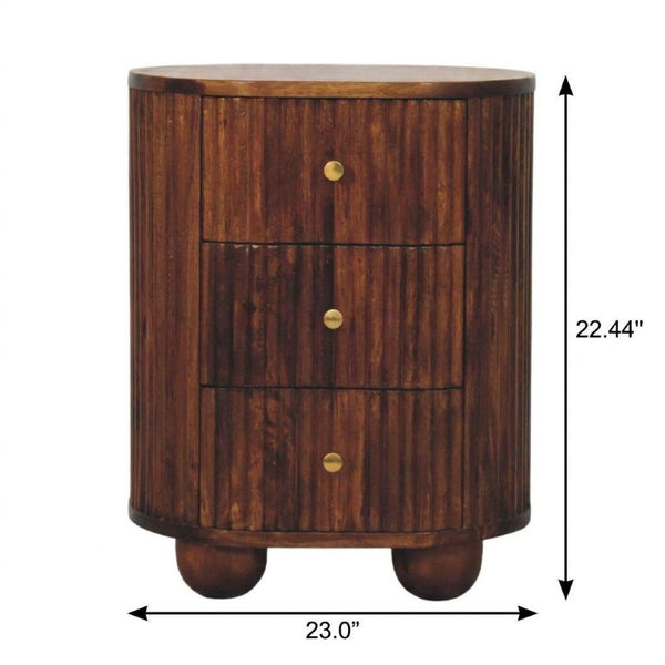 22 Inch Solid Wood Single Drawer Nightstand for Bedroom Storage and Timeless Style