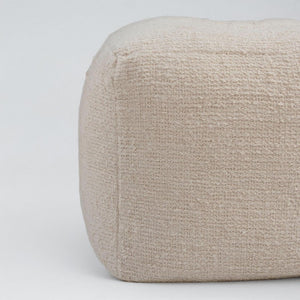 18 Inch Square Cotton Blend Cube Pouf Ottoman Bohemian Floor Seat for Living Spaces