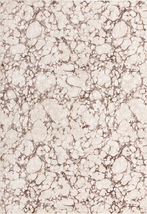 Unique Loom Oasis Breeze Machine Made Abstract Rug Brown, Beige/Ivory 7' 0" x 10' 0"