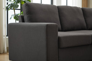 English Elm Large Modular L Shaped Sectional Sofa with Plush Cushions for Contemporary Living Rooms B2730S00053