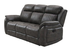 85 Inch Reclining Sofa in Plush Neutral Fabric for Comfortable Living Room Seating