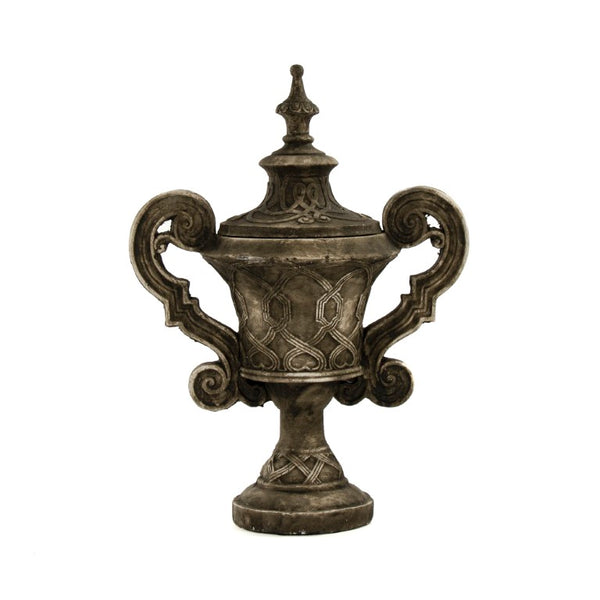 Zentique Resin Sculpted Accent Urn with Neutral Finish — Lightweight, Durable Decorative Centerpiece for Home Decor W18 x H23.5 x D11.5 7555L A619