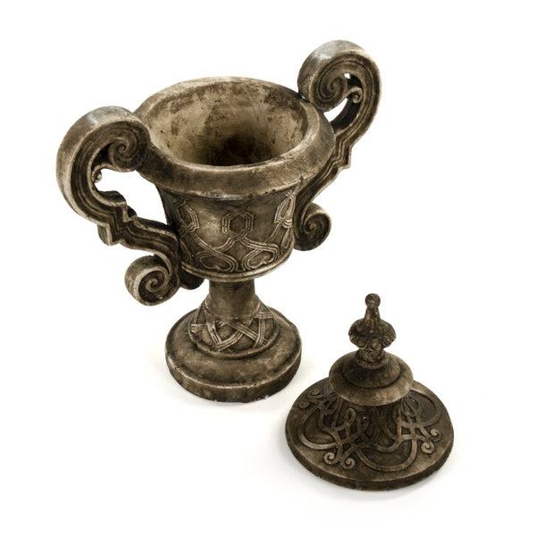 Zentique Resin Sculpted Accent Urn with Neutral Finish — Lightweight, Durable Decorative Centerpiece for Home Decor W18 x H23.5 x D11.5 7555L A619
