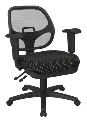 OSP Home Furnishings Ergonomic Mesh Task Chair with Lumbar Support and Pneumatic Lift for Modern Offices Onyx 29024-K101
