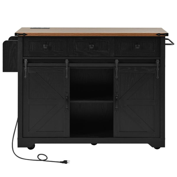 I Need to Create a Common Title for a 54-inch Rolling Kitchen Cart with Usb Charging, Flat Door Wood Storage Cabinet.