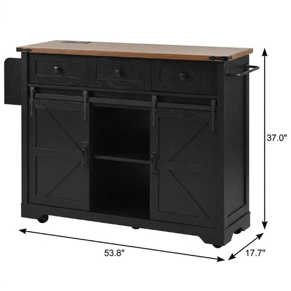 I Need to Create a Common Title for a 54-inch Rolling Kitchen Cart with Usb Charging, Flat Door Wood Storage Cabinet.