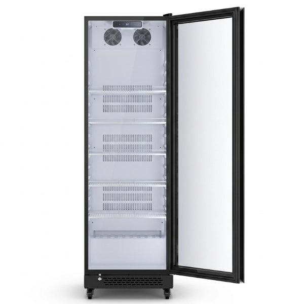 75 Inch Glass Door Beverage Cooler Single Zone Freestanding Bar Mini Refrigerator