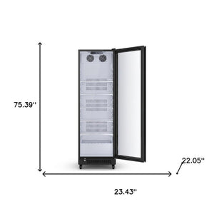 75 Inch Glass Door Beverage Cooler Single Zone Freestanding Bar Mini Refrigerator