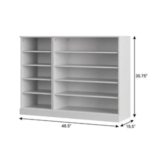 White Solid Wood Shoe Storage Cabinet Organizer for Entryway Hallway or Bedroom