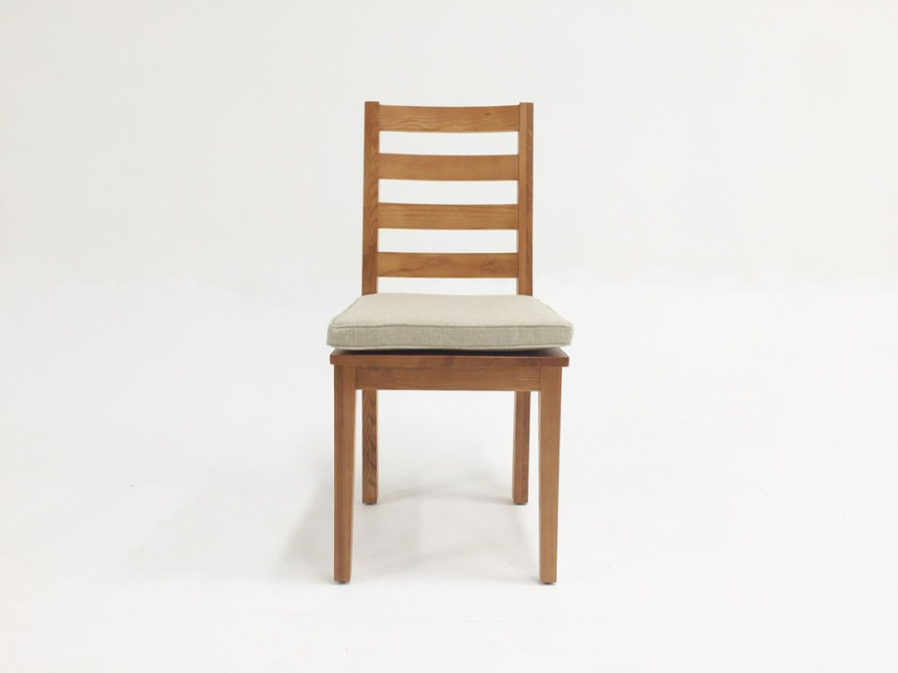 VIG Furniture Lance Ash Wood Dining Chair Set Of 2 With Removable Beige Cushions, Slatted Back, Floor Protectors VGWH181110201