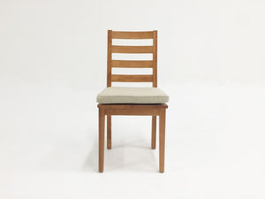 VIG Furniture Lance Ash Wood Dining Chair Set Of 2 With Removable Beige Cushions, Slatted Back, Floor Protectors VGWH181110201