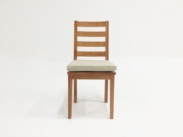 VIG Furniture Lance Ash Wood Dining Chair Set Of 2 With Removable Beige Cushions, Slatted Back, Floor Protectors VGWH181110201