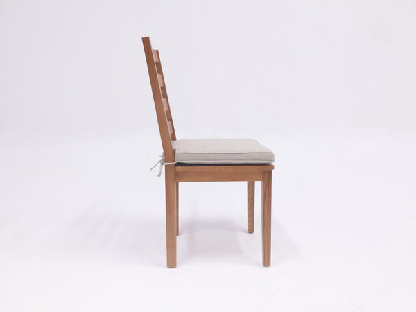 VIG Furniture Lance Ash Wood Dining Chair Set Of 2 With Removable Beige Cushions, Slatted Back, Floor Protectors VGWH181110201