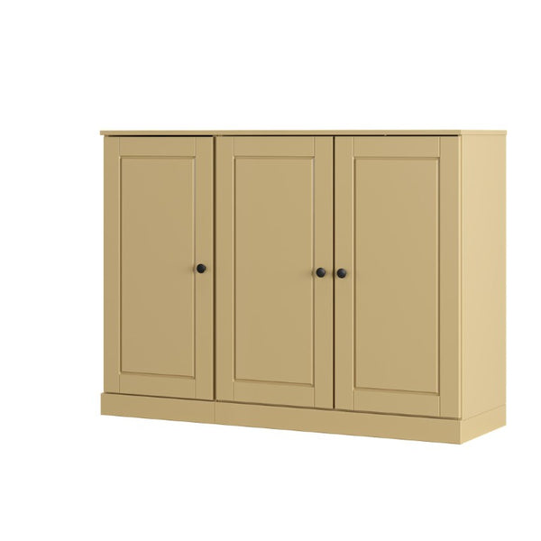 Yellow Solid Wood Entryway Shoe Cabinet Organized Storage for Hallway Spaces