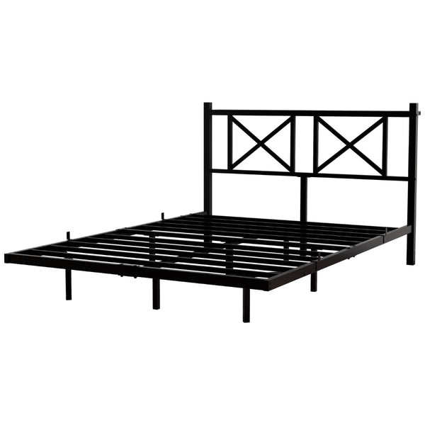 English Elm Queen Platform Bed with Rgb Led Underglow Storage Headboard and Usb Charging Ports W840P383354