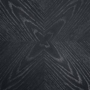 Meridian Furniture Belinda Sculptural Fluted Base Bar Height Table with Oak Veneer Top for Modern Dining Spaces Black 36 inches 755Black-T